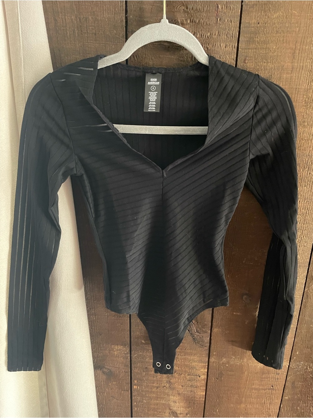 Good American black bodysuit